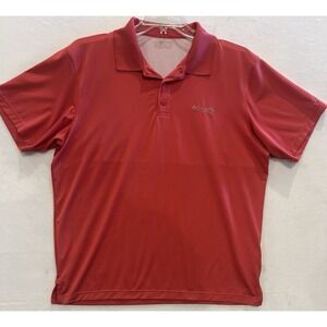 Columbia Omni‎ Shade Polo Shirt Mens Large Salmon/Red Sun Protection Outdoor